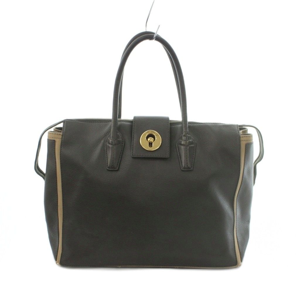 Saint Laurent Muse Two Cabas Tote Leather Black Beige