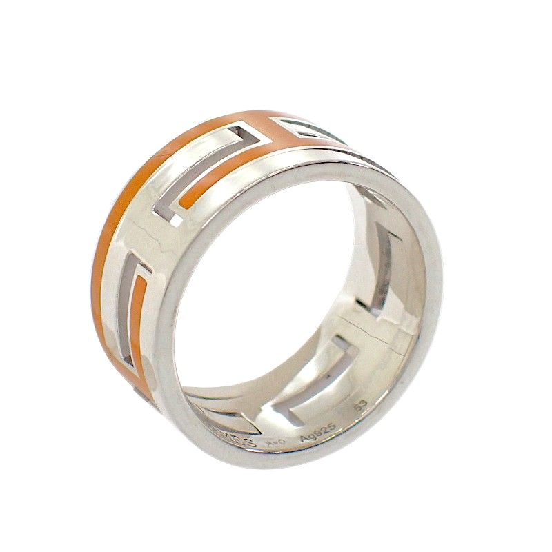 Hermes Move Ash Ring 53 925 Sterling Silver Orange — view 5