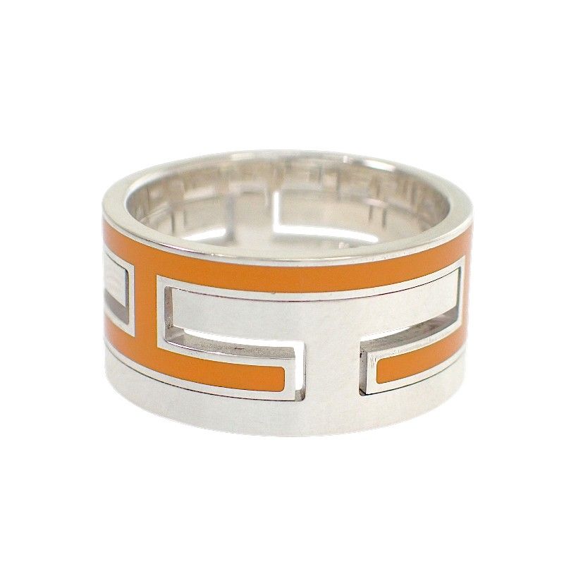 Hermes Move Ash Ring 53 925 Sterling Silver Orange — view 4