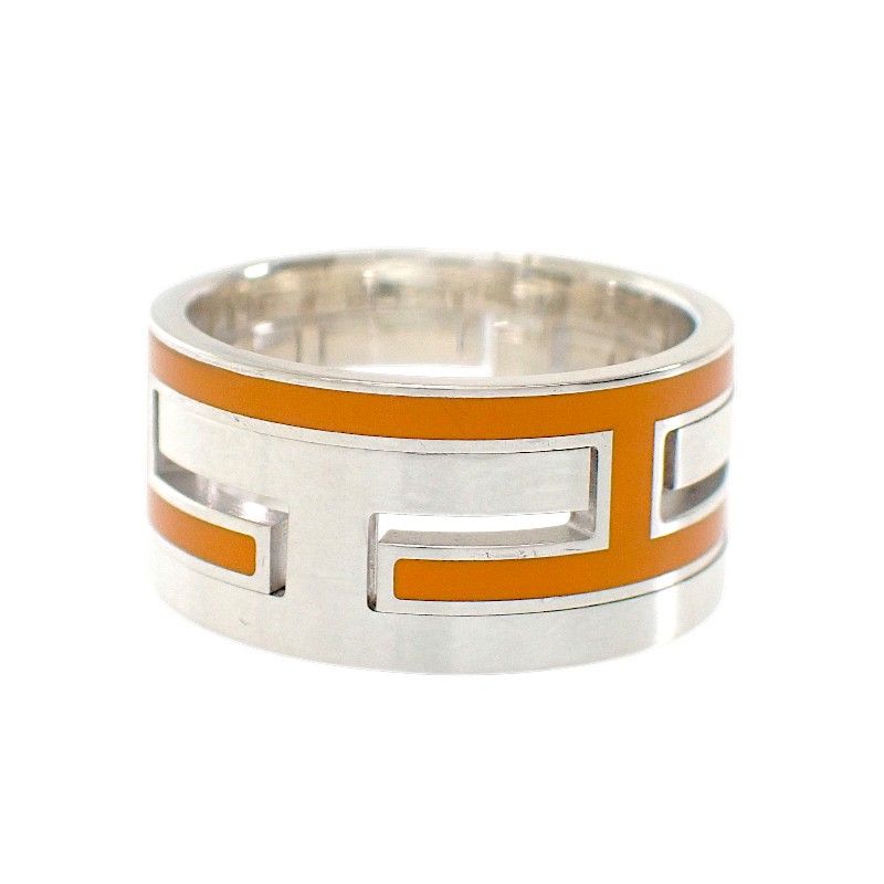 Hermes Move Ash Ring 53 925 Sterling Silver Orange — view 3