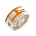 Hermes Move Ash Ring 53 925 Sterling Silver Orange