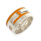 Hermes Move Ash Ring 53 925 Sterling Silver Orange