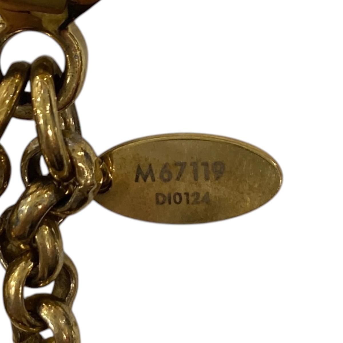 Louis Vuitton Back Charm Fleur Ledoux Monogram LV Logo Gold Keychain — view 6