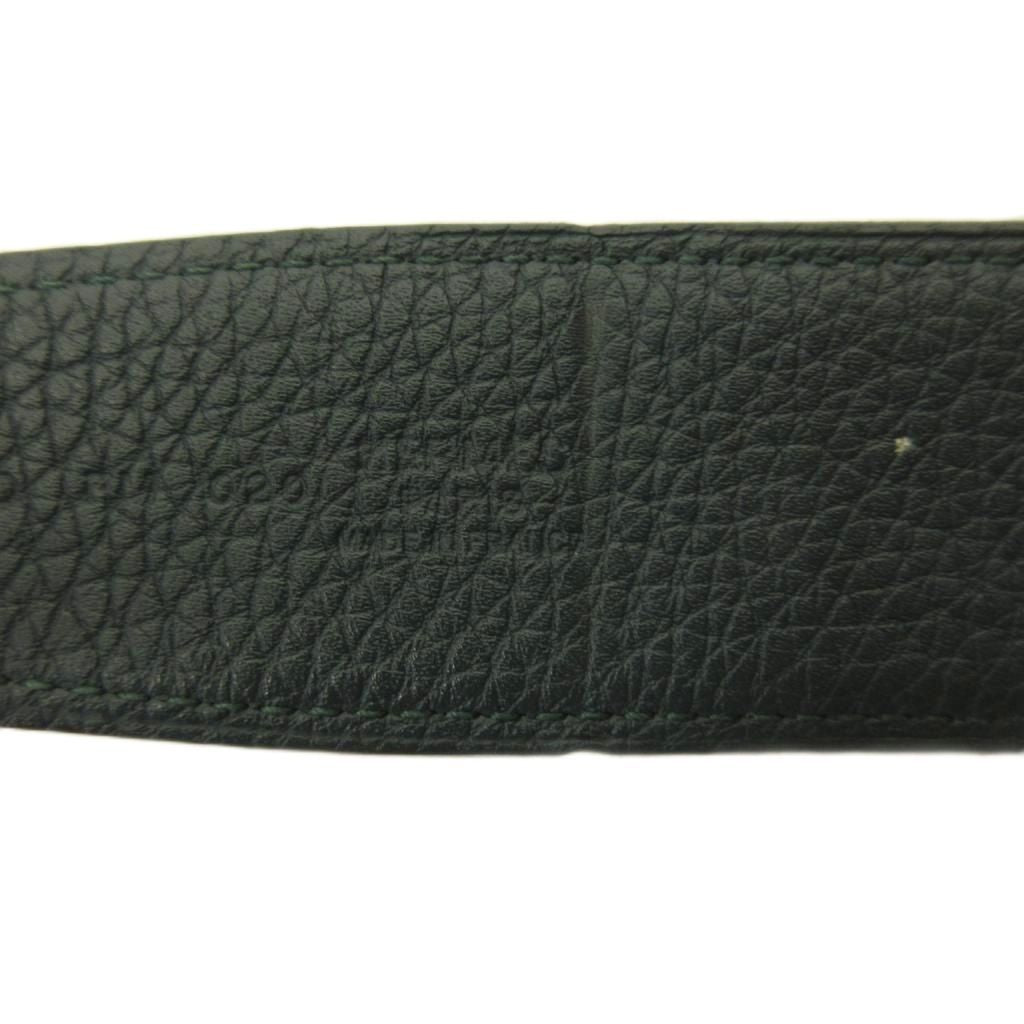 Hermes D'ancre Belt Reversible Leather Black Green — view 6