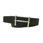 Hermes D'ancre Belt Reversible Leather Black Green — view 2