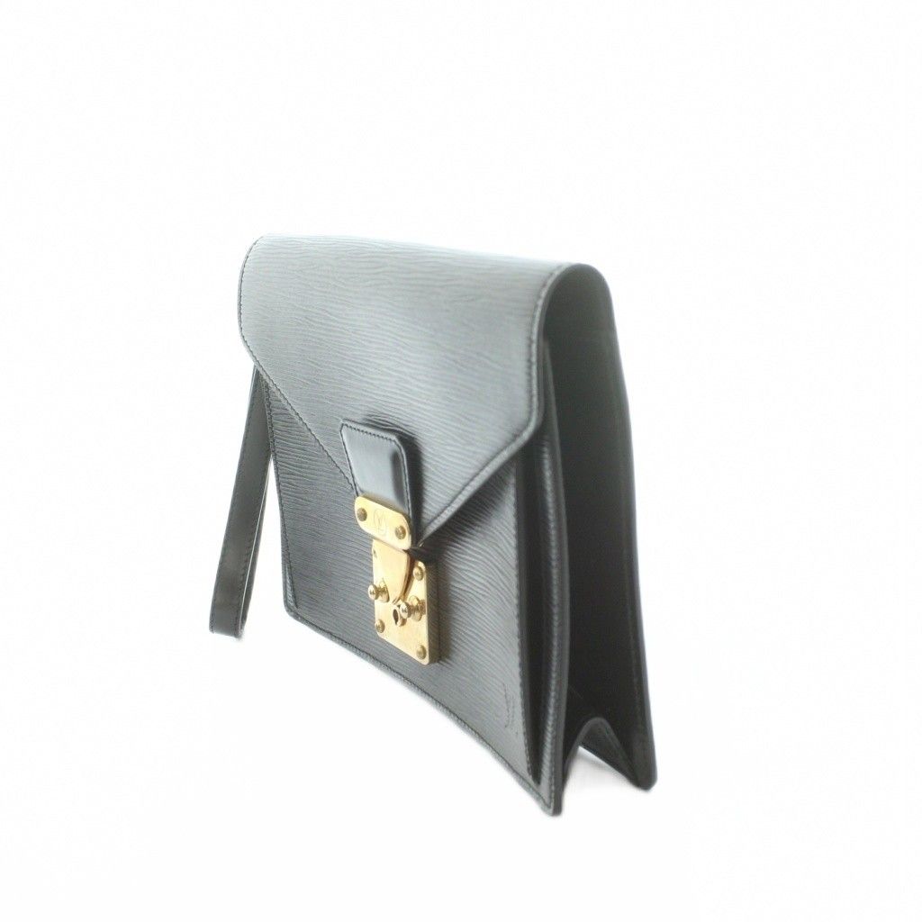 Louis Vuitton Epi Clutch Leather Black — view 3