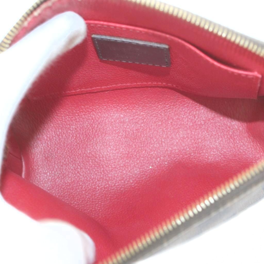 Louis Vuitton Damier Pouch Leather Brown — view 5