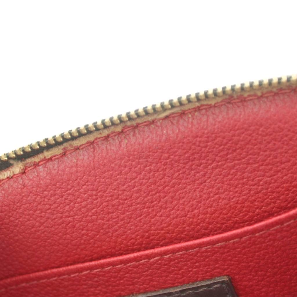 Louis Vuitton Damier Pouch Leather Brown — view 9