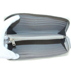 Saint Laurent Paris Wallet Zip Around Coin Purse Leather Gray — view 5