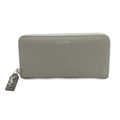 Saint Laurent Paris Wallet Zip Around Coin Purse Leather Gray