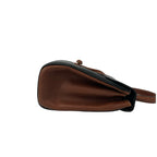 Loewe Vintage Logo Embossed Leather 2-Way Shoulder Bag Black Brown — view 6