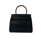 Loewe Vintage Logo Embossed Leather 2-Way Shoulder Bag Black Brown — view 3
