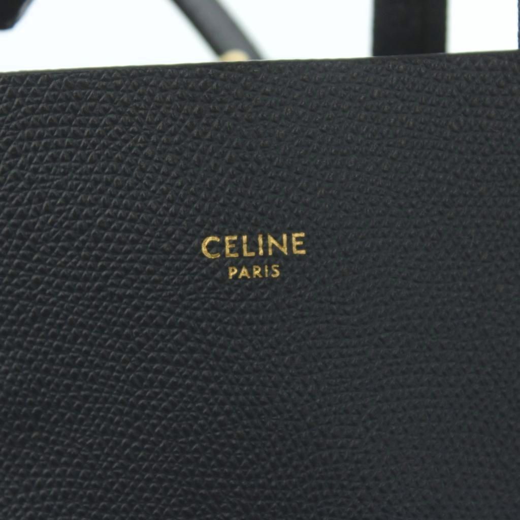 Celine Vertical Cover Small Tote 2-Way Shoulder Bag Leather Navy — view 7