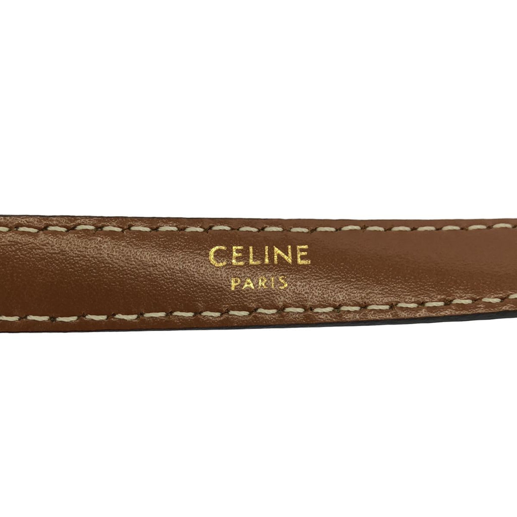 Celine Triomphe Leather Belt 13 Brown 70 — view 5