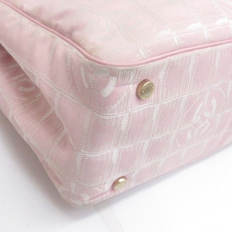 Chanel CC Logo New Travel Tote Shoulder Pink — view 6