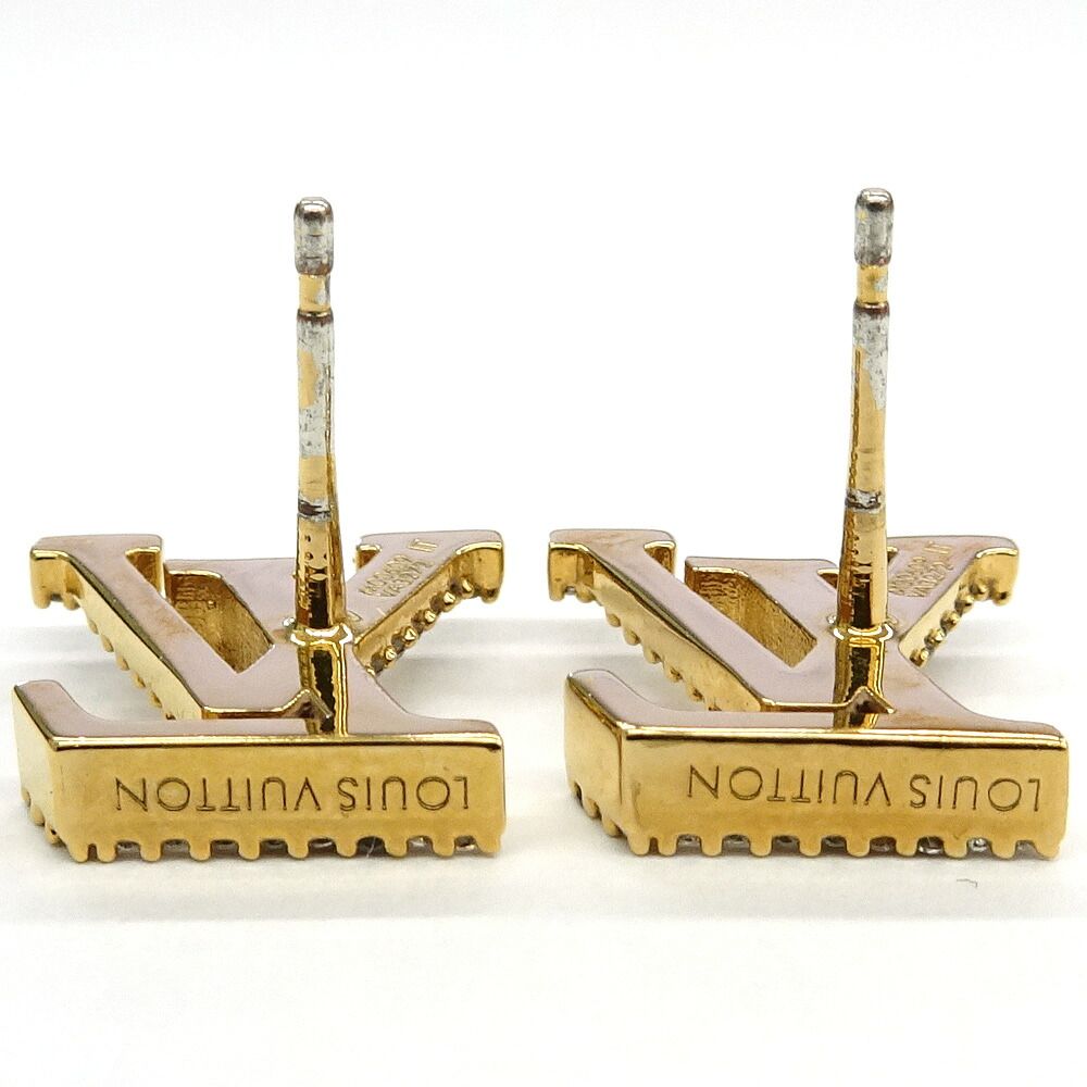 Louis Vuitton Earrings LV Iconic Strass Pair Metal GD Gold