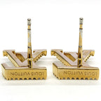 Louis Vuitton Earrings LV Iconic Strass Pair Metal GD Gold