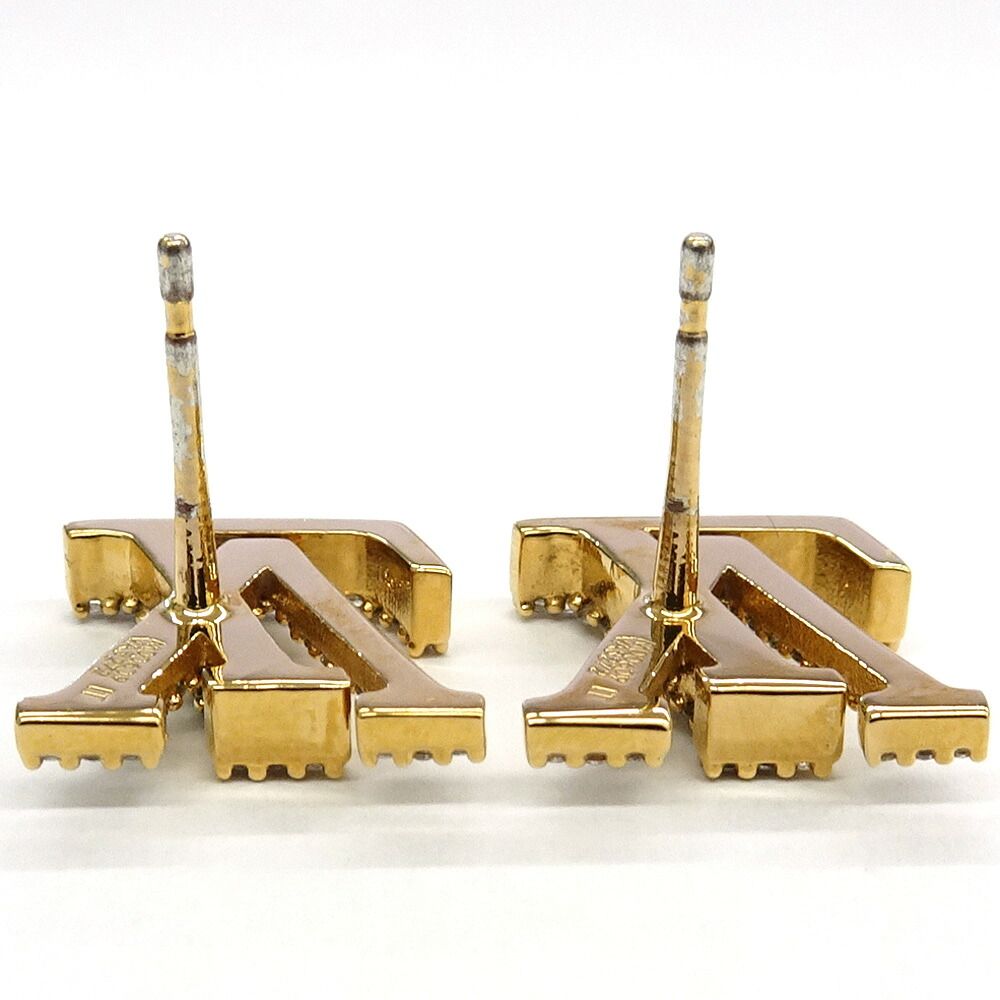 Louis Vuitton Earrings LV Iconic Strass Pair Metal GD Gold