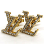 Louis Vuitton Earrings LV Iconic Strass Pair Metal GD Gold