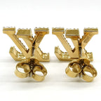 Louis Vuitton Earrings LV Iconic Strass Pair Metal GD Gold
