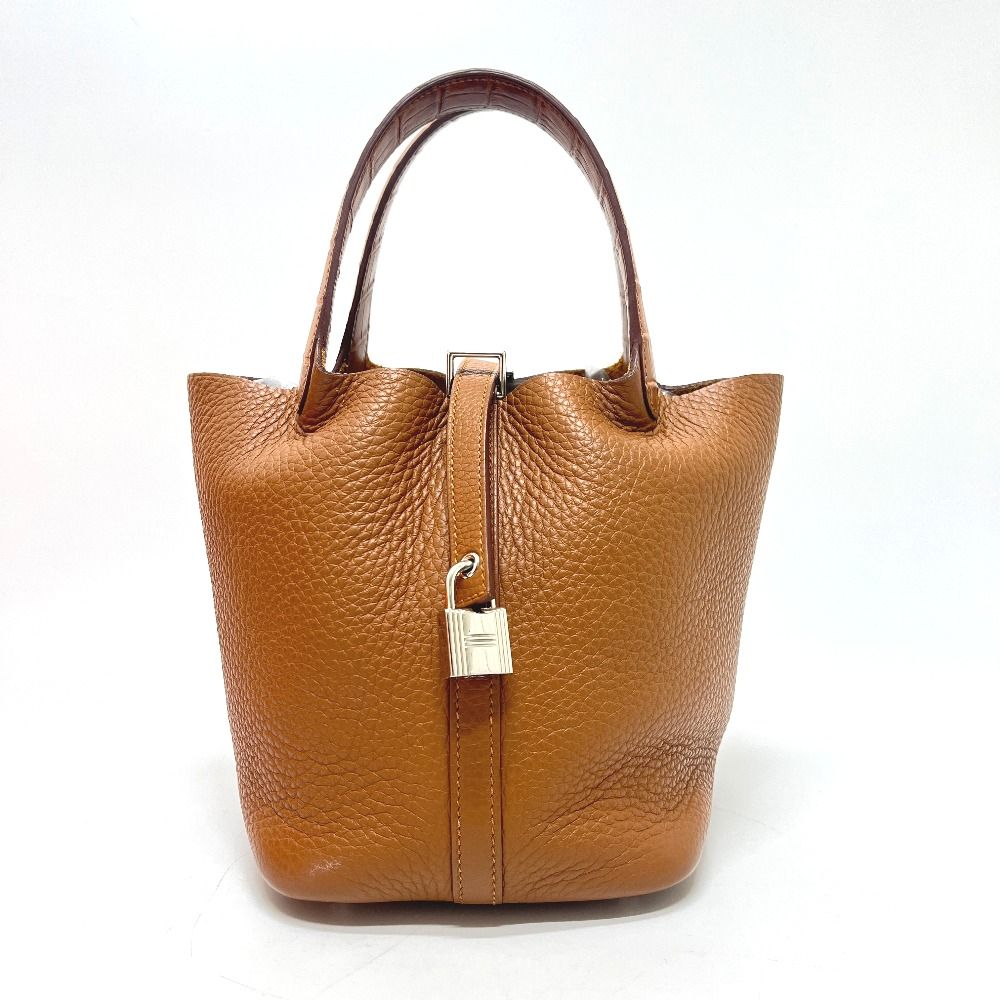 Hermes Handbag Picotin Lock Touch PM Taurillon Clemence Gold