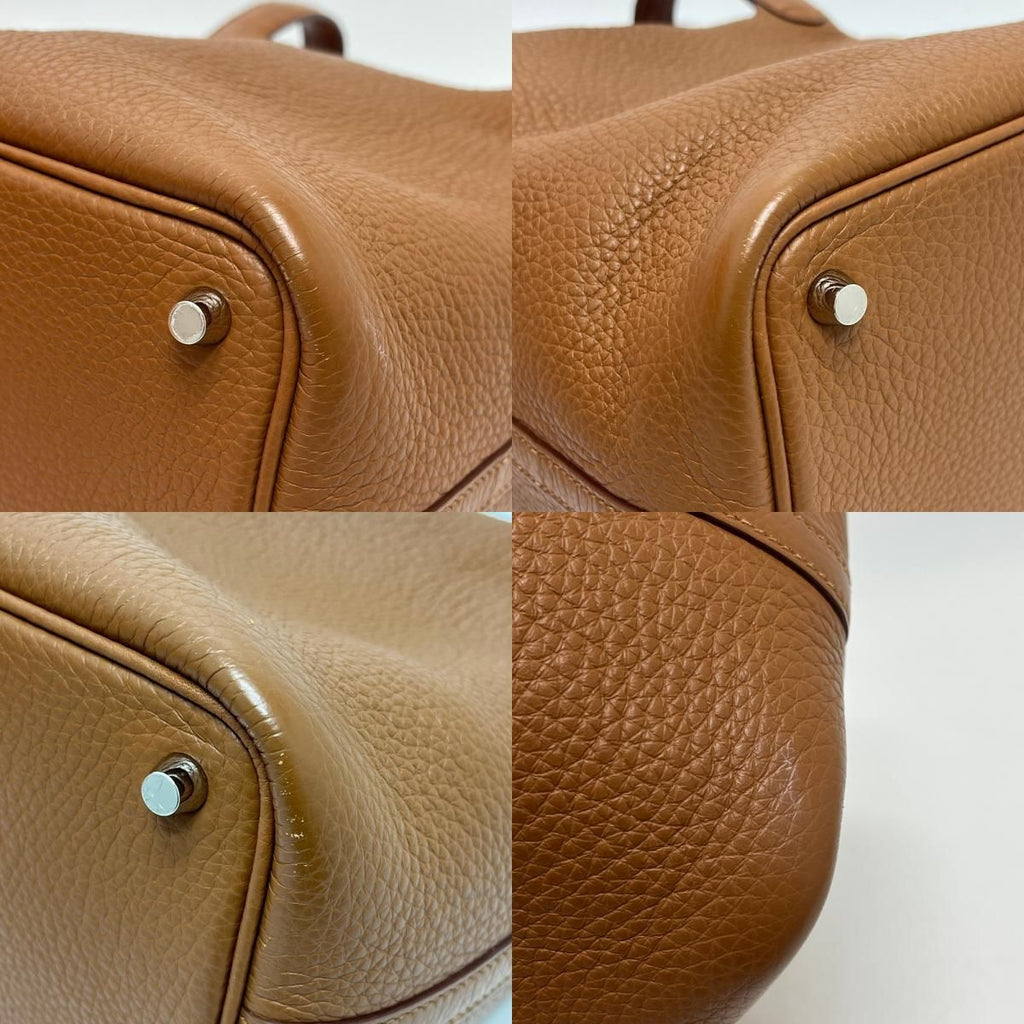 Hermes Handbag Picotin Lock Touch PM Taurillon Clemence Gold