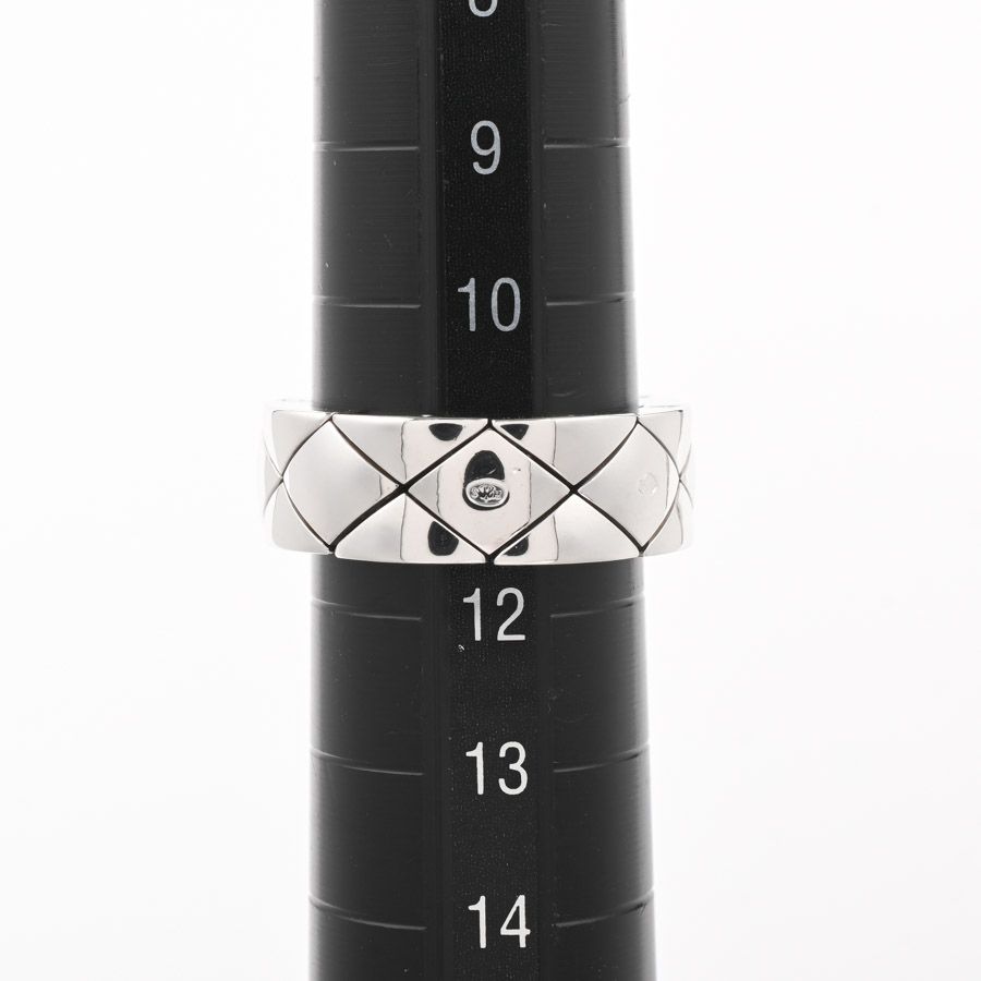 Chanel Ring Quilted White Gold — view 3