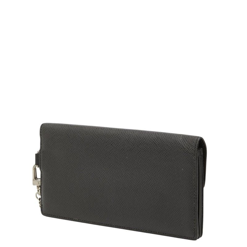 Louis Vuitton Taiga Portefeuille Accordion Wallet Ardoise Black Leather