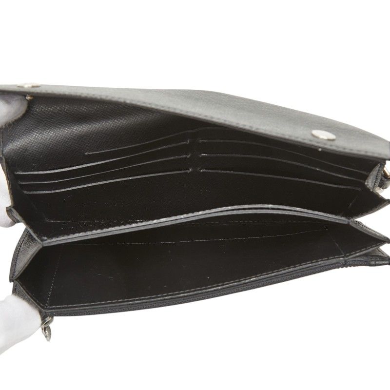 Louis Vuitton Taiga Portefeuille Accordion Wallet Ardoise Black Leather