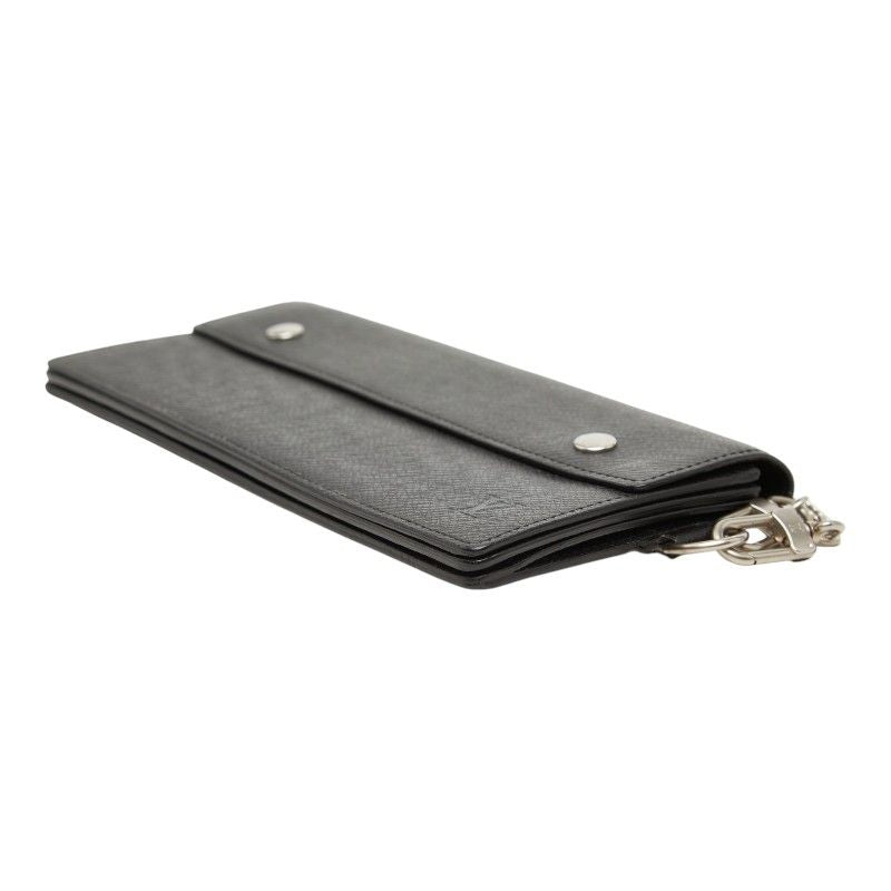 Louis Vuitton Taiga Portefeuille Accordion Wallet Ardoise Black Leather