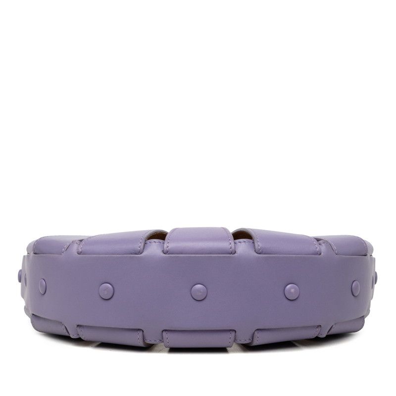 Bottega Veneta the Shell Crossbody Shoulder Bag 2-Way Purple Leather