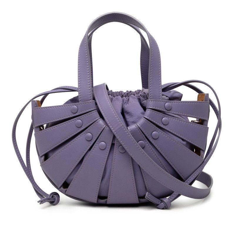Bottega Veneta the Shell Crossbody Shoulder Bag 2-Way Purple Leather