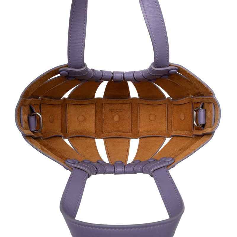 Bottega Veneta the Shell Crossbody Shoulder Bag 2-Way Purple Leather