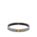 Hermes Enamel PM Bangle Silver Multicolor Metal Bracelet