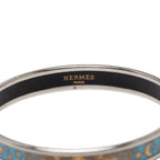 Hermes Enamel PM Bangle Silver Multicolor Metal Bracelet