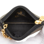 Fendi Pecan Coin Purse Black Brown Leather