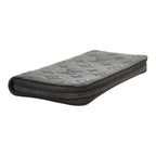 Louis Vuitton Monogram Shadow Zippy Wallet Vertical Zip Around Black Leather