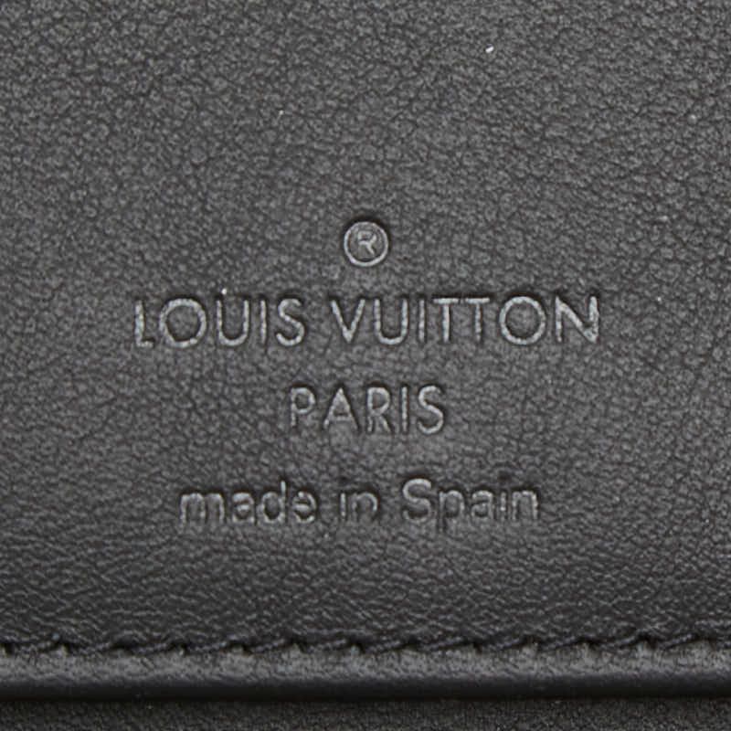 Louis Vuitton Monogram Shadow Zippy Wallet Vertical Zip Around Black Leather