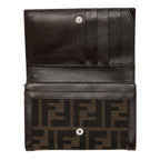 Fendi Zucca Bifold Wallet 008 Brown Canvas Leather