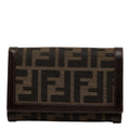 Fendi Zucca Bifold Wallet 008 Brown Canvas Leather