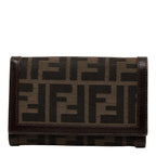 Fendi Zucca Bifold Wallet 008 Brown Canvas Leather