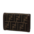 Fendi Zucca Bifold Wallet 008 Brown Canvas Leather