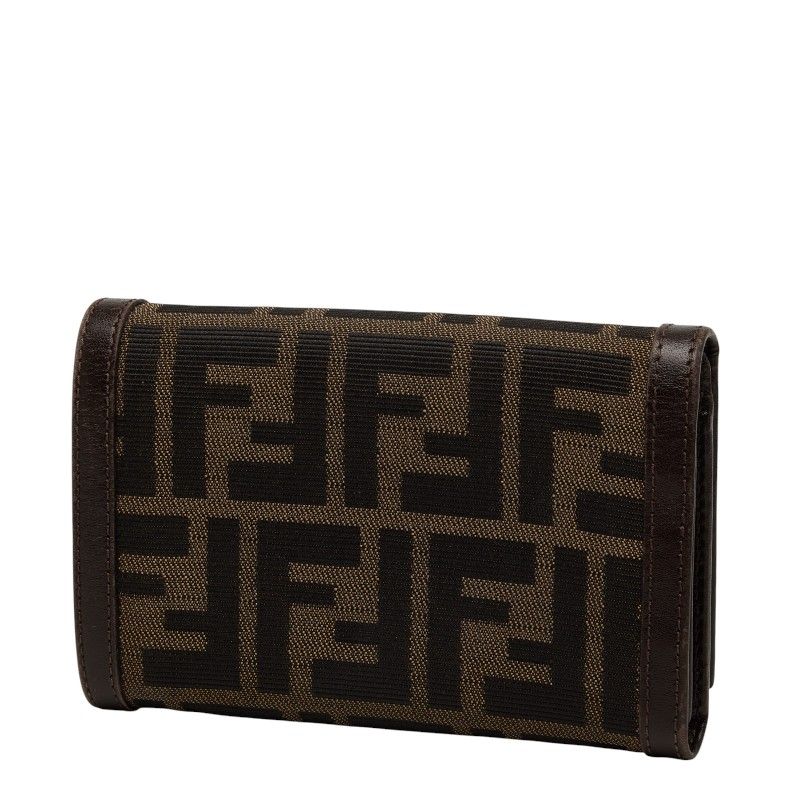 Fendi Zucca Bifold Wallet 008 Brown Canvas Leather