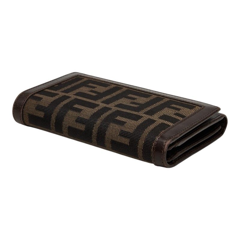 Fendi Zucca Bifold Wallet 008 Brown Canvas Leather