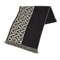 Fendi Zucca Scarf Large Black Ivory Wool