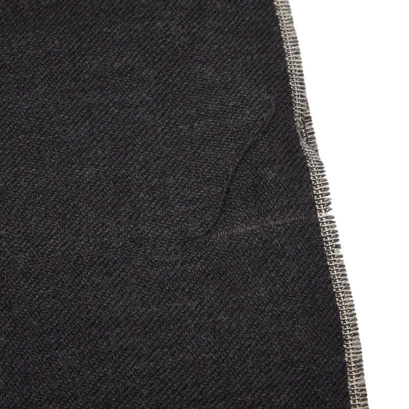 Fendi Zucca Scarf Large Black Ivory Wool