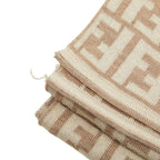 Fendi Zucca Scarf Large Beige Wool