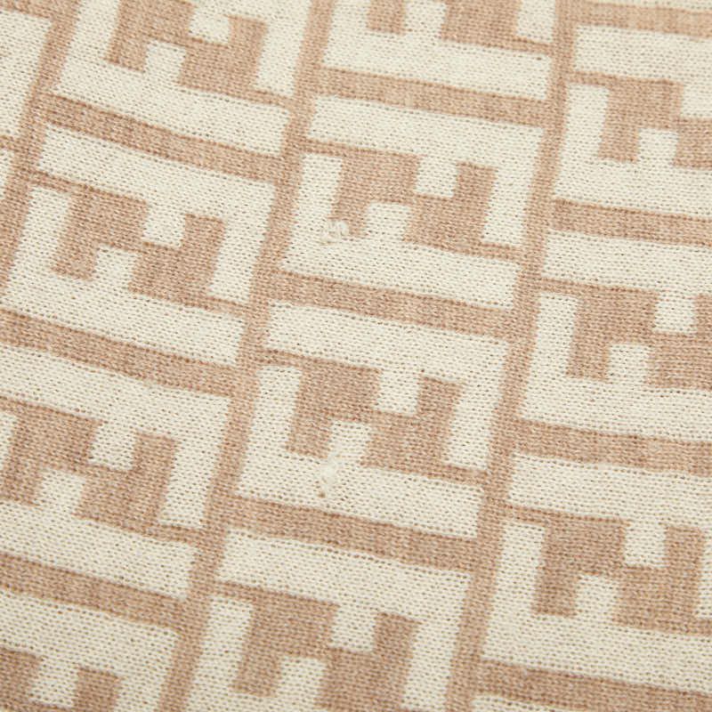 Fendi Zucca Scarf Large Beige Wool