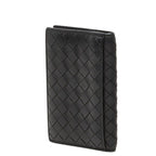Bottega Veneta Intrecciato Card Case Business Holder Black Leather