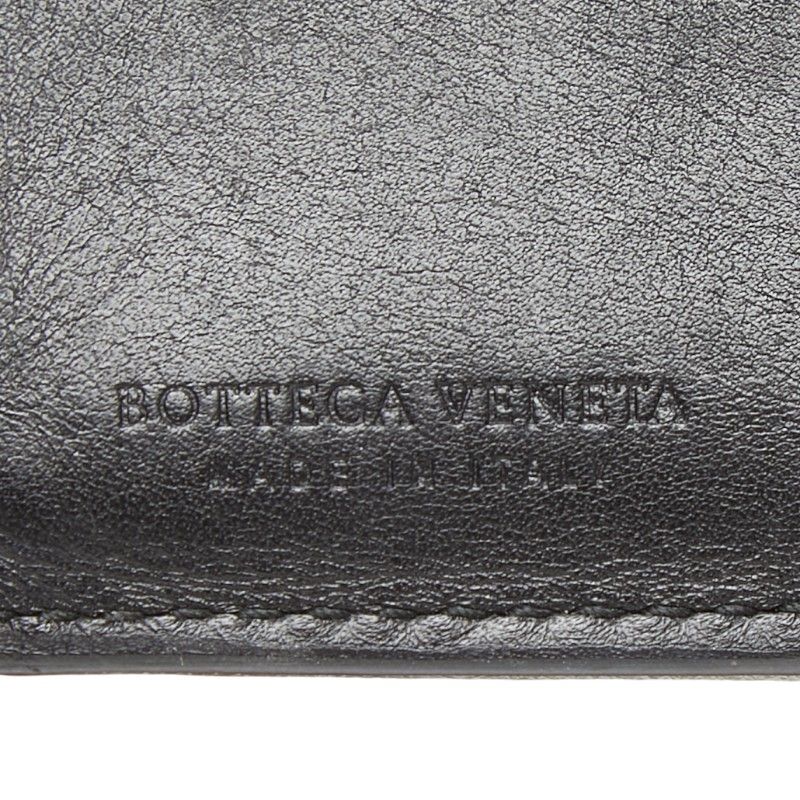 Bottega Veneta Intrecciato Card Case Business Holder Black Leather